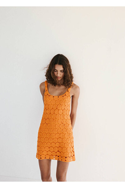 MANGO Woman Dantel kısa elbise