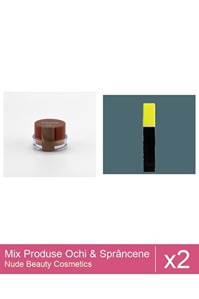 Makeup Set Mix 2 produse Rimel Sprancene: Rimel Ushas , Negru, Gel pentru spr...
