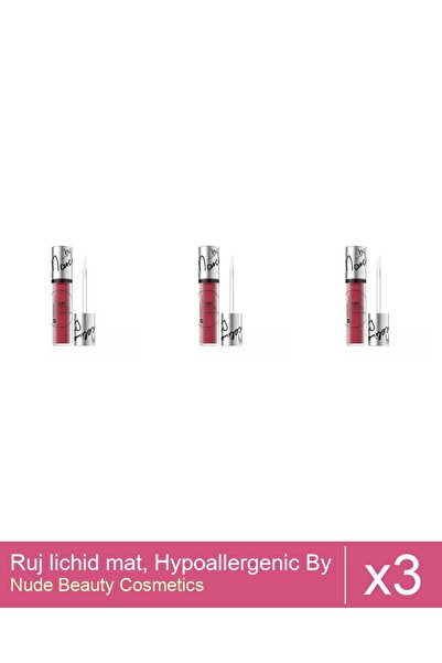 Makeup Set of 3x matte liquid lipstick, Hypoallergenic By Marceline, 03 Las V...