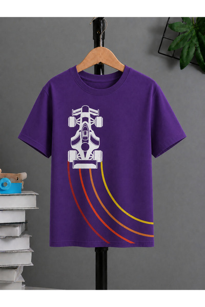 VODEXA Tricou oversize unisex cu imprimeu RALLY VEHICLE, 100% bumbac, croială...