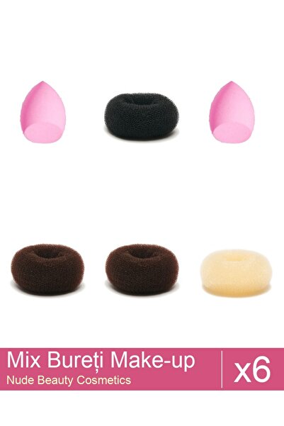 Makeup Set Mix 6 produse Bureti: Burete coc blond - 9 cm diametru, Burete coc...