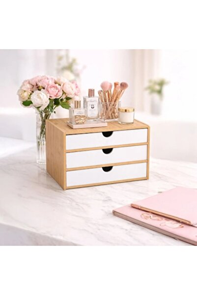 OEM Wooden Box with 3 Drawers 25x15.5x15.5cm