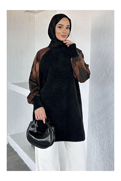 LC Waikiki Nevavm Farkıyla Gülsili Sleeve Patterned Silk Kübra Fabric Hijab K...
