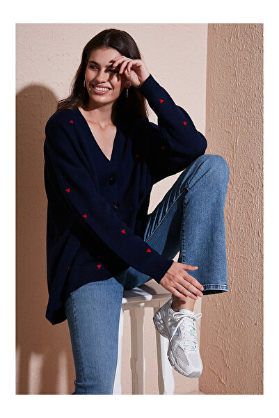 LC Waikiki Nevavm Comfortable Cut V-Neck Knitwear Women's Cardigan 4616190