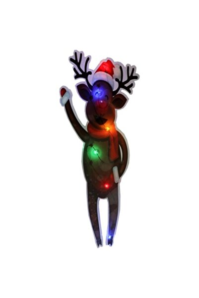 Goliat Christmas Window Sticker, Reindeer, 6 LED, 30cm