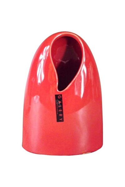 Goliat Ceramic vase, Goliat, red, 12.5x7.5x18 cm