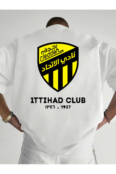 SAUDI Men and Women's 100% Cotton T-Shirt - Oversized Crew Neck Short Sleeve ...