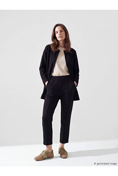 LC Waikiki Nevavm Women's Pants with Elastic Waist and Difference in Color