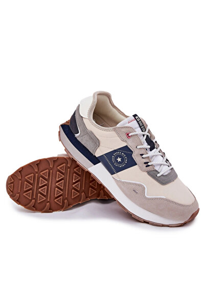Big Star Shoes Suede Men Sneakers On Platform Big Star RR174471 Hi-Poly Syste...