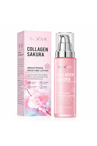 SADOER Loțiune Colagen și Cireșe Japoneze Sakura 100ml SD02990 – Hidratare, I...