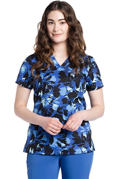 Cherokee UNIFORMS Cherokee CK671 Γυναικεία Ελαστική Ιατρική Μπλούζα με Σχέδιο...