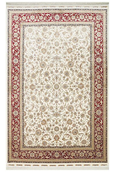 halinet Halı.Net Cream Classic Washable Non-Slip Living Room Carpet Eco-Isfah...