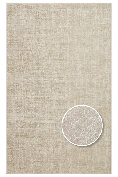 halinet Halı.Net Cream Modern Washable Non-Slip Living Room Carpet Eco-Kalaha...