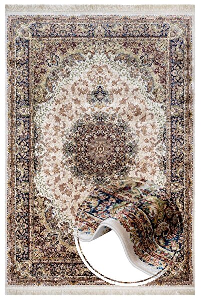 halinet Halı.Net Beige Vintage Antique Washable Non-Slip Living Room Carpet A...
