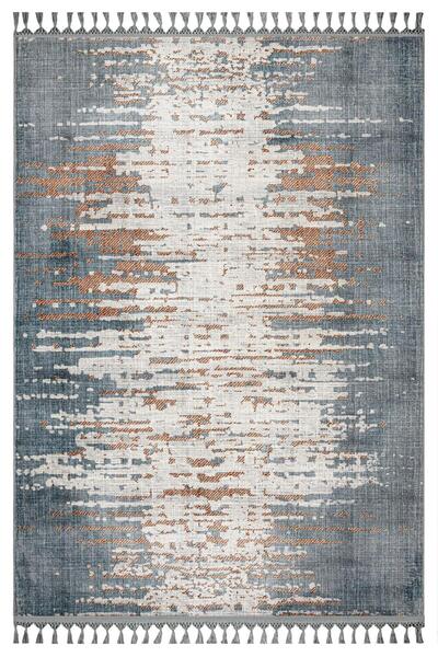 halinet Halı.Net Cream Ethnic Bohemian Washable Non-Slip Living Room Carpet M...
