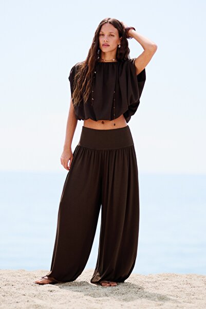 Bershka Kemerli balloon fit pantolon