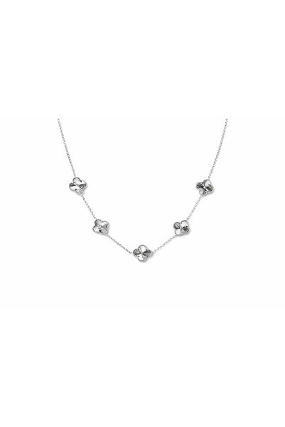 sheenez Silver Zincir Kadın Çelik Kolye( ebat 1cm)uzunluk 48cm