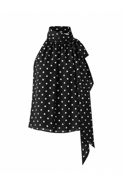 EFİL Polka Dot Halter Neck Blouse