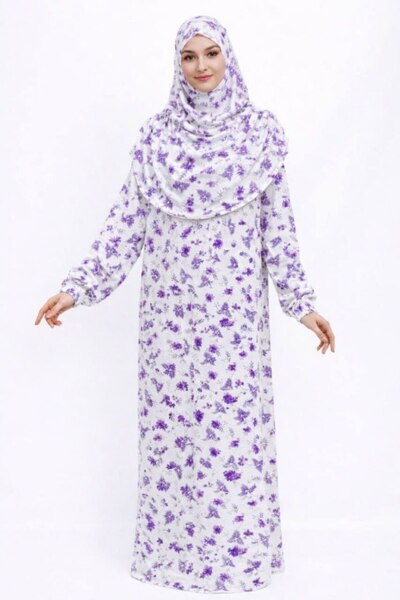 ALDAIYR One-Piece Women's Embroidered Prayer Dress