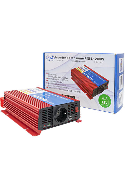 PNI Μετατροπέας τάσης L1200W είσοδος 12V έξοδος 230V