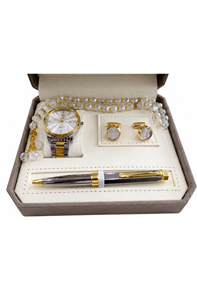 LUXURY Luxury Men's Gift Set – Watch, Pen, Cufflinks, and Prayer Beads | Unpa...