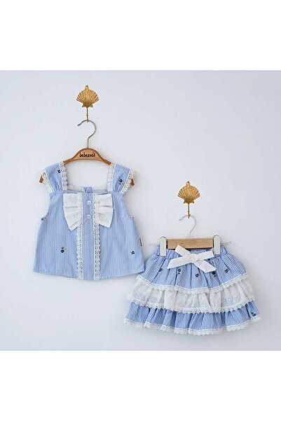 Moonic Kids Kız Bebek Blomline Etekli 2li Takım
