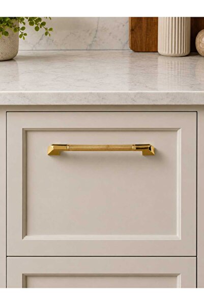 GOLDKULP Modern Çizgili Tasarım Star Kulp - Vestiyer, Mutfak ve Banyo Dolabı ...