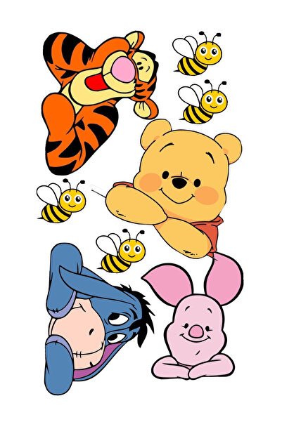 TRİMENT3D Winnie The Poeh ve Arkadaşları Stıcker Seti