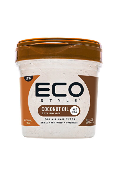 ECO STYLE جل إيكوكو - زيت جوز الهند - يضيف لمعانًا ويرطب الشعر 473 مل