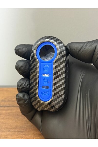 Luxe Aksesuarr Fiat Doblo, Ducato, Punto Compatible Flip 3 Button Carbon Fibe...