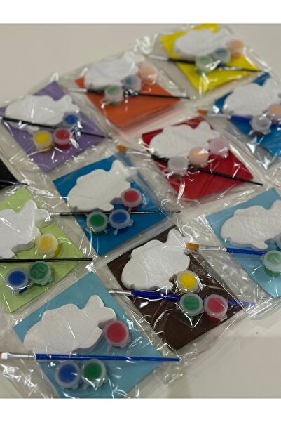 magnocandles 12 Adet Balık Taş Boyama Seti XXL / Etkinlik, Doğumgünü, Karne H...