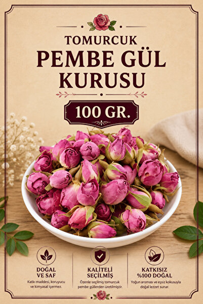 Bayguru Tomurcuk Pink Dried Rose 100 Gr – Natural Dried Rose Bud