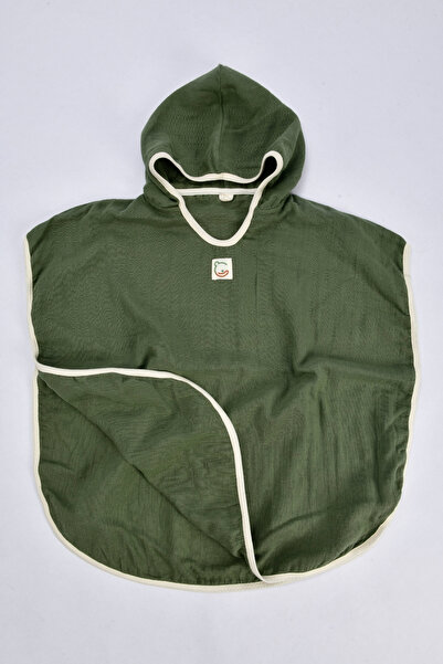 e&f Store Müslin Bebek Panço - %100 Pamuklu Nefes Alan Plaj Havlusu - Yeşil