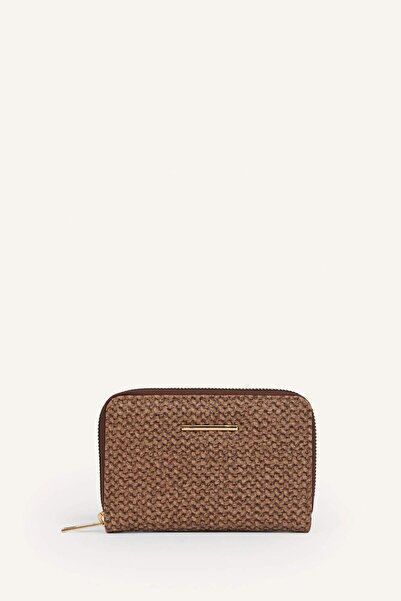 DeFacto Women's Faux Leather Knitted Textured Wallet H6784Axns