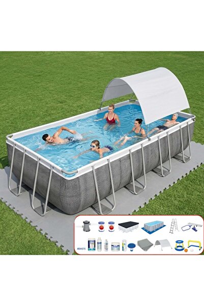 BESTWAY Gölgelikli Prefabrik Full Havuz Seti 488x244x122cm BW575 56996