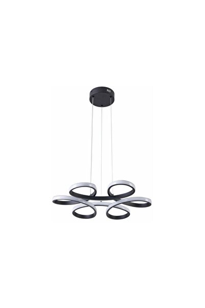 Reality Lampă suspendată LED modernă Burton, neagră, Ø52cm, 40W 3200lm, înălț...