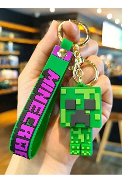 Medal سلسلة مفاتيح على شكل شخصية كريبر من لعبة ماينكرافت، مناسبة للحقائب