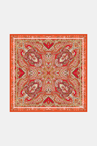 Vakko ŞAL DESENLİ TWILL İPEK EŞARP