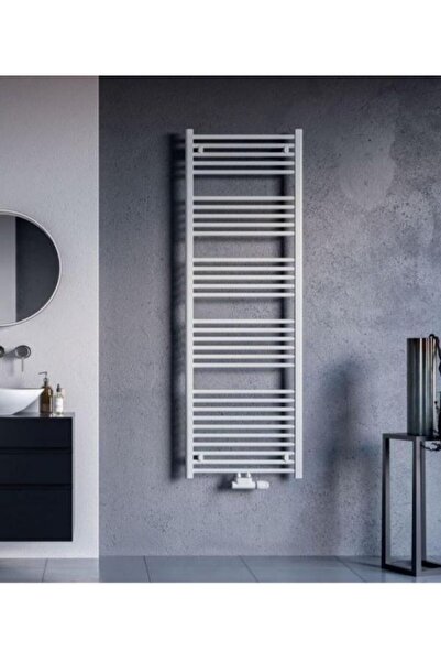 Lazzarini Bathroom radiator (towel warmer), white, steel, straight, Lazzarini...