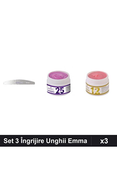 Makeup Set 3 Instrumente Unghii Emma - Pila 80/80 + 2x Gel Constructie UV LED...