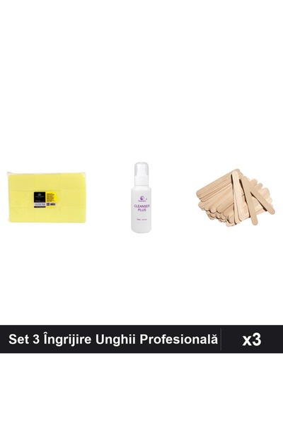Makeup Set 3 Piese Îngrijire Unghii - Șervețele 900buc, Degresant FSM, Spătuț...