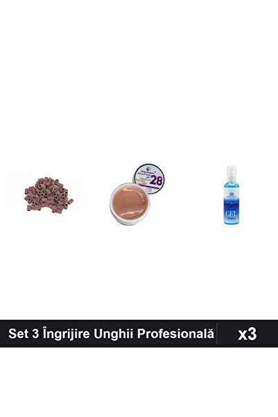 Makeup Set 3 Îngrijire Unghii, Smirghel 240 20buc, Gel Constructie UV 15g, Ge...