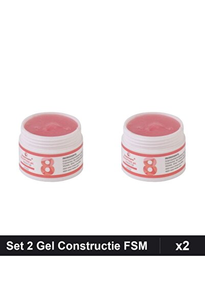 Makeup Set 2 Gel Constructie UV LED FSM 15g, Nuanta 08, Builder Gel Profesional