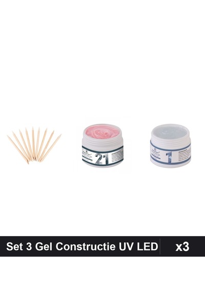 Makeup Set 3 Ingrijire Unghii, Gel Constructie UV LED FSM 15g, Betisoare Port...