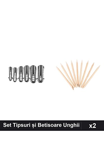 Makeup Set 2 Tipsuri Reutilizabile 120 Bucati Nr.23 cu Betisoare Portocal 10 ...