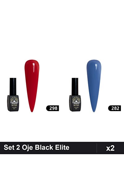 Makeup Set 2 Oje Semipermanente Black Elite 8ml, Global Fashion, Nuante 298 2...