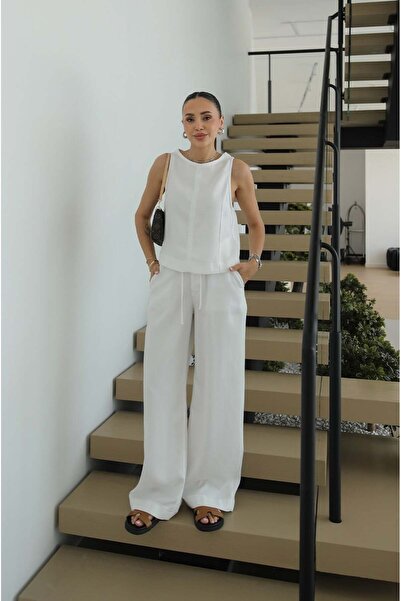 Havoş Beyaz Judge Bluz Pantolon Denim Takım