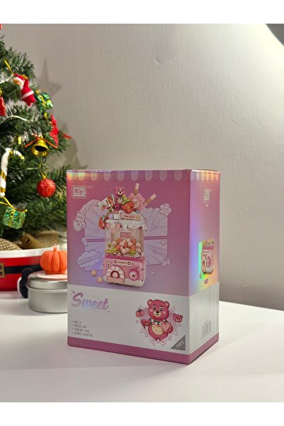 Loz Mini Sevimli Gashapon Makineleri Pembe Block