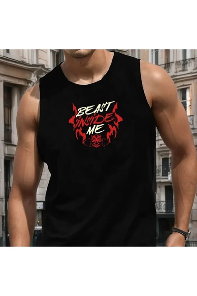 valeriae bellanova Tricou fără mâneci pentru bărbați, supradimensionat, cu de...