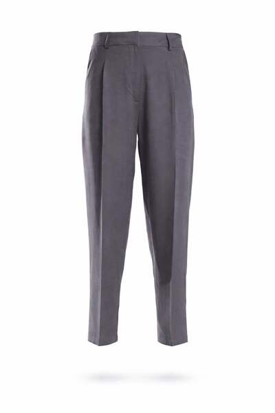 5in1Canpolat Anthracite Belted Tensel Trousers 17544